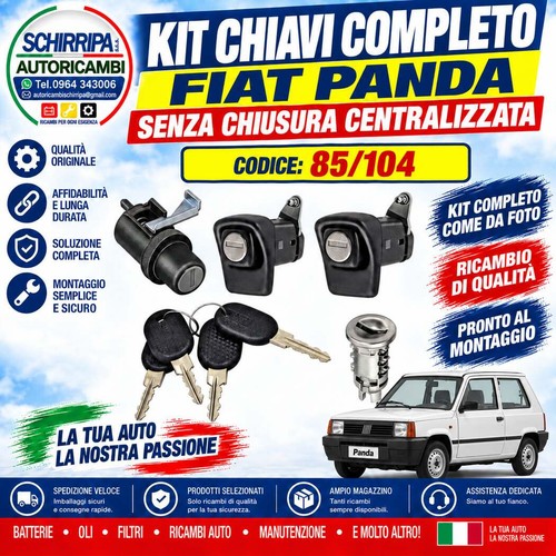 Fiat panda 141 kit - panda, serrature